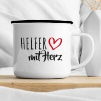 Emaille Tasse Helfer Vintage 300ml
