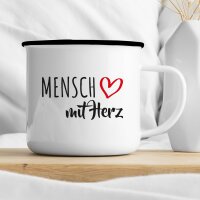 Emaille Tasse Mensch Vintage 300ml