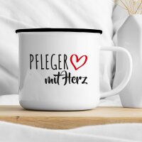Emaille Tasse Pfleger Vintage 300ml