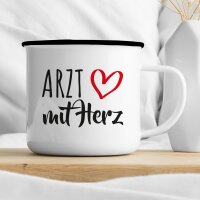 Emaille Tasse Arzt Vintage 300ml