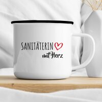 Emaille Tasse Sanitäterin Vintage 300ml