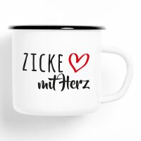 Emaille Tasse Zicke Vintage 300ml