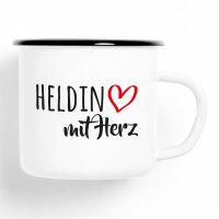 Emaille Tasse Heldin Vintage 300ml