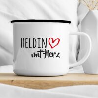 Emaille Tasse Heldin Vintage 300ml
