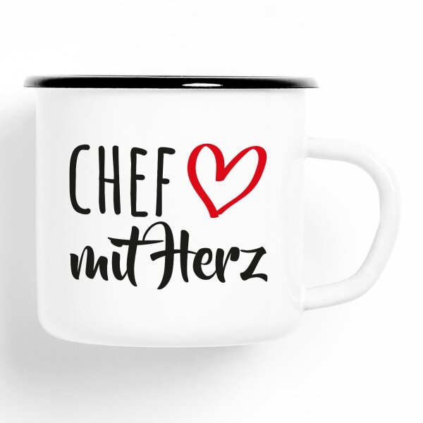 Emaille Tasse Chef Vintage 300ml