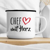 Emaille Tasse Chef Vintage 300ml