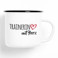 Emaille Tasse Trainerin Vintage 300ml