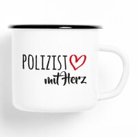Emaille Tasse Polizist Vintage 300ml