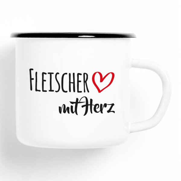 Emaille Tasse Fleischer Vintage 300ml