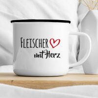 Emaille Tasse Fleischer Vintage 300ml