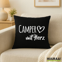 Kissen Camper mit Herz 40x40cm