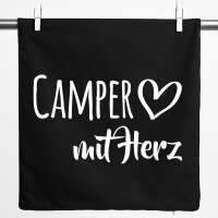Kissenbezug Camper mit Herz 40x40cm Black