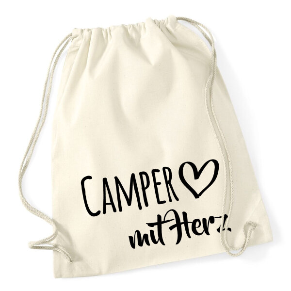 Turnbeutel Camper mit Herz 12 Liter