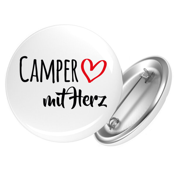 Button Camper mit Herz