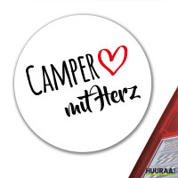 Aufkleber Camper mit Herz 10cm Sticker
