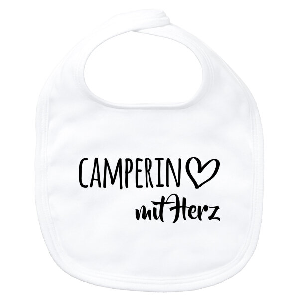 Baby Lätzchen Camperin mit Herz
