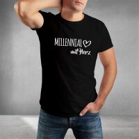 Herren T-Shirt Millennial mit Herz Größe S-3XL