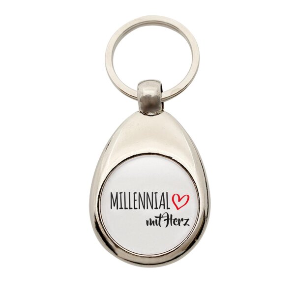 Schlüsselanhänger Millennial mit Herz