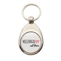 Schlüsselanhänger Millennial mit Herz