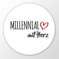 Magnet Millennial mit Herz 59mm Kühlschrankmagnet...