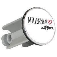 Waschbeckenstöpsel Millennial mit Herz 4cm...