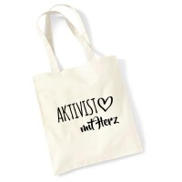 Jutebeutel Aktivist mit Herz 10 Liter