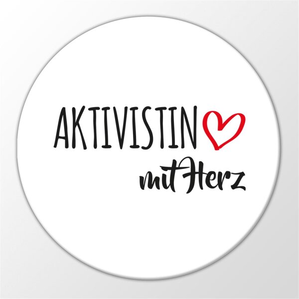 Magnet Aktivistin mit Herz 59mm Kühlschrankmagnet Flaschenöffner
