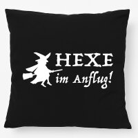 Kissen Hexe im Anflug 40x40cm