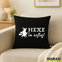Kissen Hexe im Anflug 40x40cm