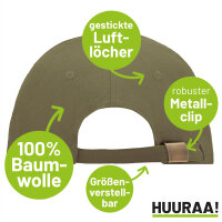 Basecap Hexe im Anflug Olive/Beige