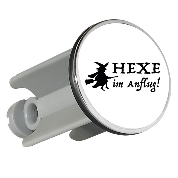 Waschbeckenstöpsel Hexe im Anflug 4cm Abflussstopfen