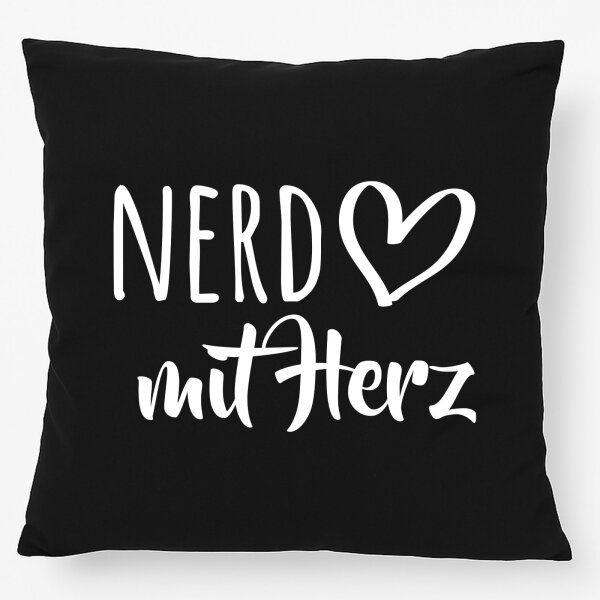 Kissen Nerd mit Herz 40x40cm