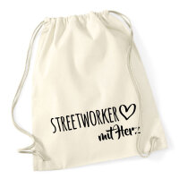 Turnbeutel Streetworker mit Herz 12 Liter