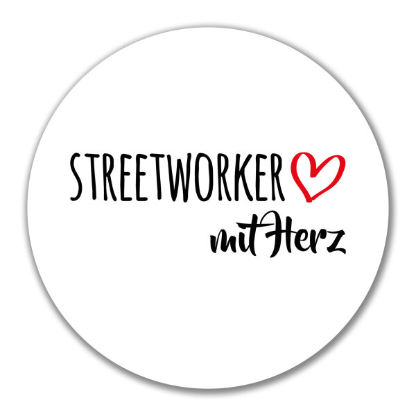 Aufkleber Streetworker mit Herz 10cm Sticker