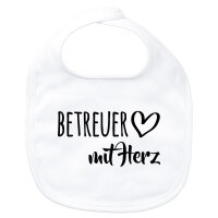 Baby Lätzchen Betreuer mit Herz Klettverschluss