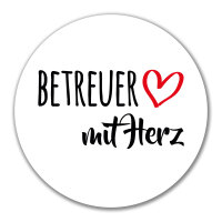Aufkleber Betreuer mit Herz 10cm Sticker