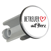 Waschbeckenstöpsel Betreuer mit Herz 4cm Abflussstopfen