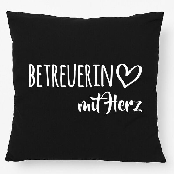 Kissen Betreuerin mit Herz 40x40cm