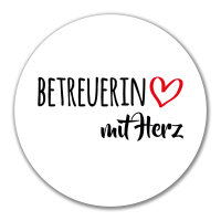 Aufkleber Betreuerin mit Herz 10cm Sticker