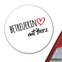 Aufkleber Betreuerin mit Herz 10cm Sticker