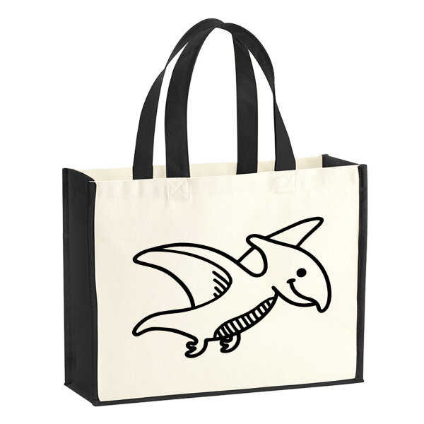 Jutetasche Pteranodon Dinosaurier 21 Liter Black