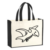 Jutetasche Pteranodon Dinosaurier 21 Liter Black