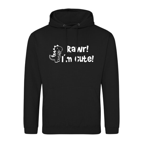 Unisex Hoodie T-Rex I`m cute Größe S-3XL