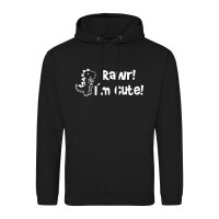 Unisex Hoodie T-Rex I`m cute Größe S-3XL