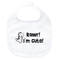 Baby Lätzchen T-Rex I`m cute Klettverschluss