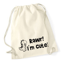 Turnbeutel T-Rex I`m cute 12 Liter