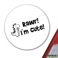 Aufkleber T-Rex I`m cute 10cm Sticker