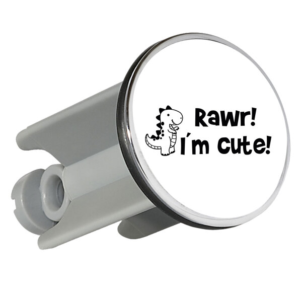 Waschbeckenstöpsel T-Rex I`m cute 4cm Abflussstopfen