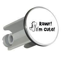 Waschbeckenstöpsel T-Rex I`m cute 4cm Abflussstopfen