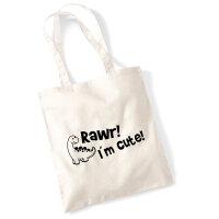 Jutebeutel Brachiosaurus I`m cute 10 Liter